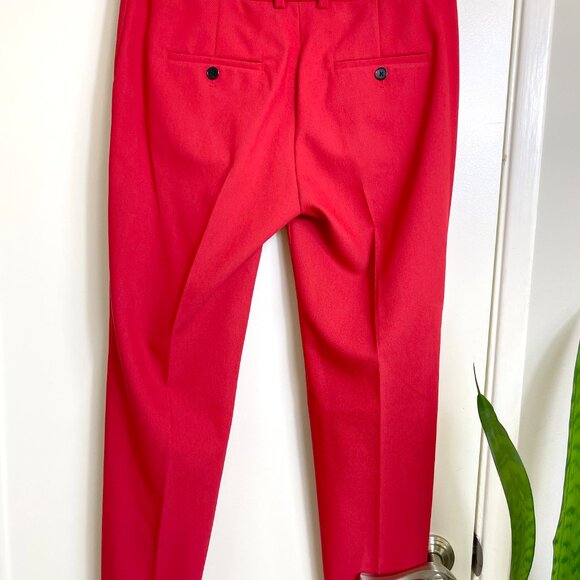 Phillip Lim 3.1 Cherry Red Flat Front Mid Rise Trouser Sz 6 - Picture 2 of 11